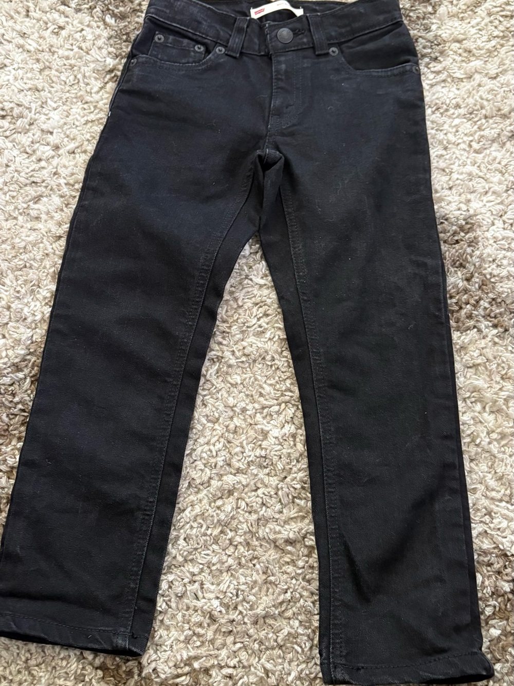 Levi's Black kid’s Straight Jeans. Size 6 regular